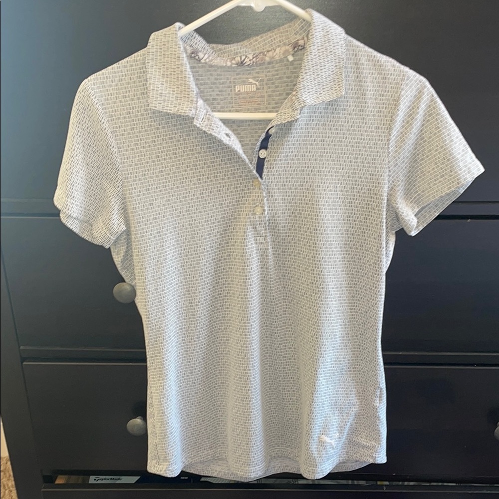 Puma Women's Gray Polo Golf Shirt Small